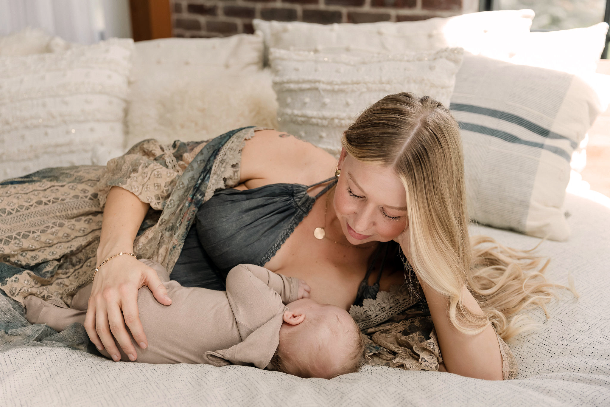 Mom with newborn baby